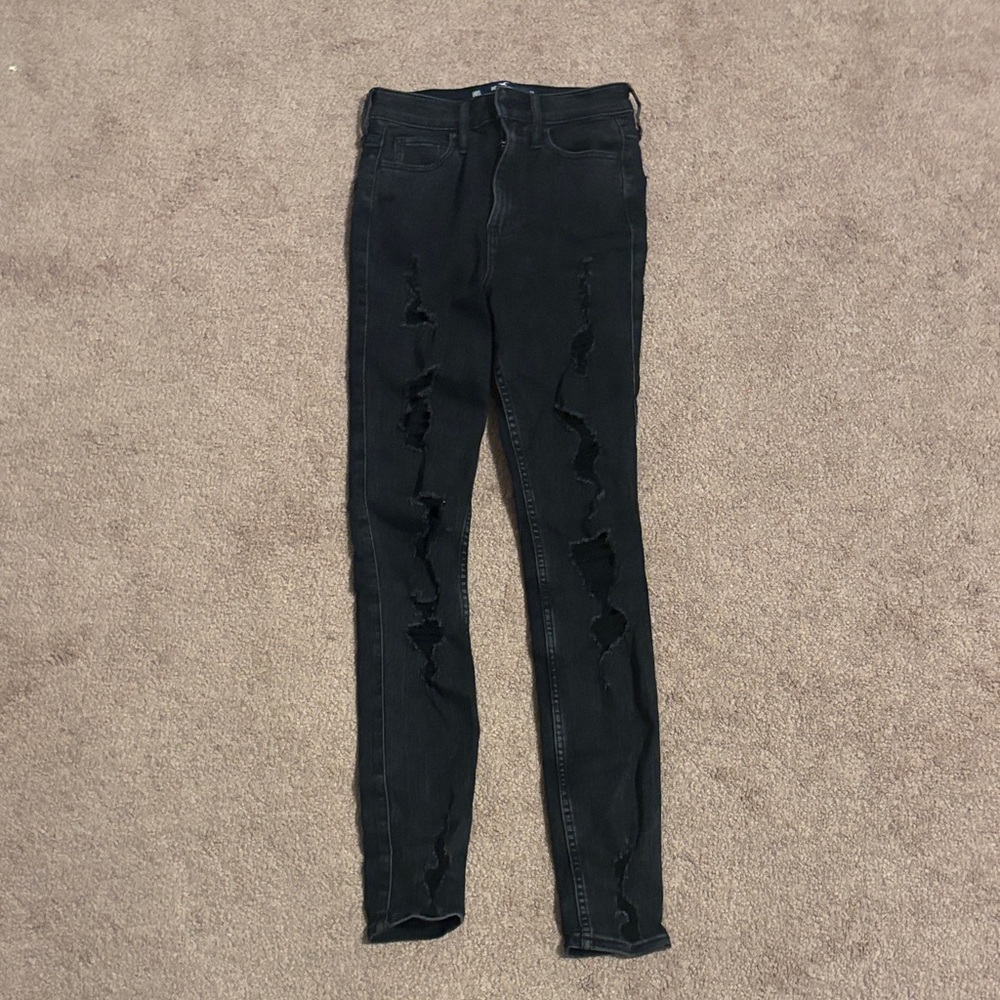 Hollister Black Ripped Skinny Jeans